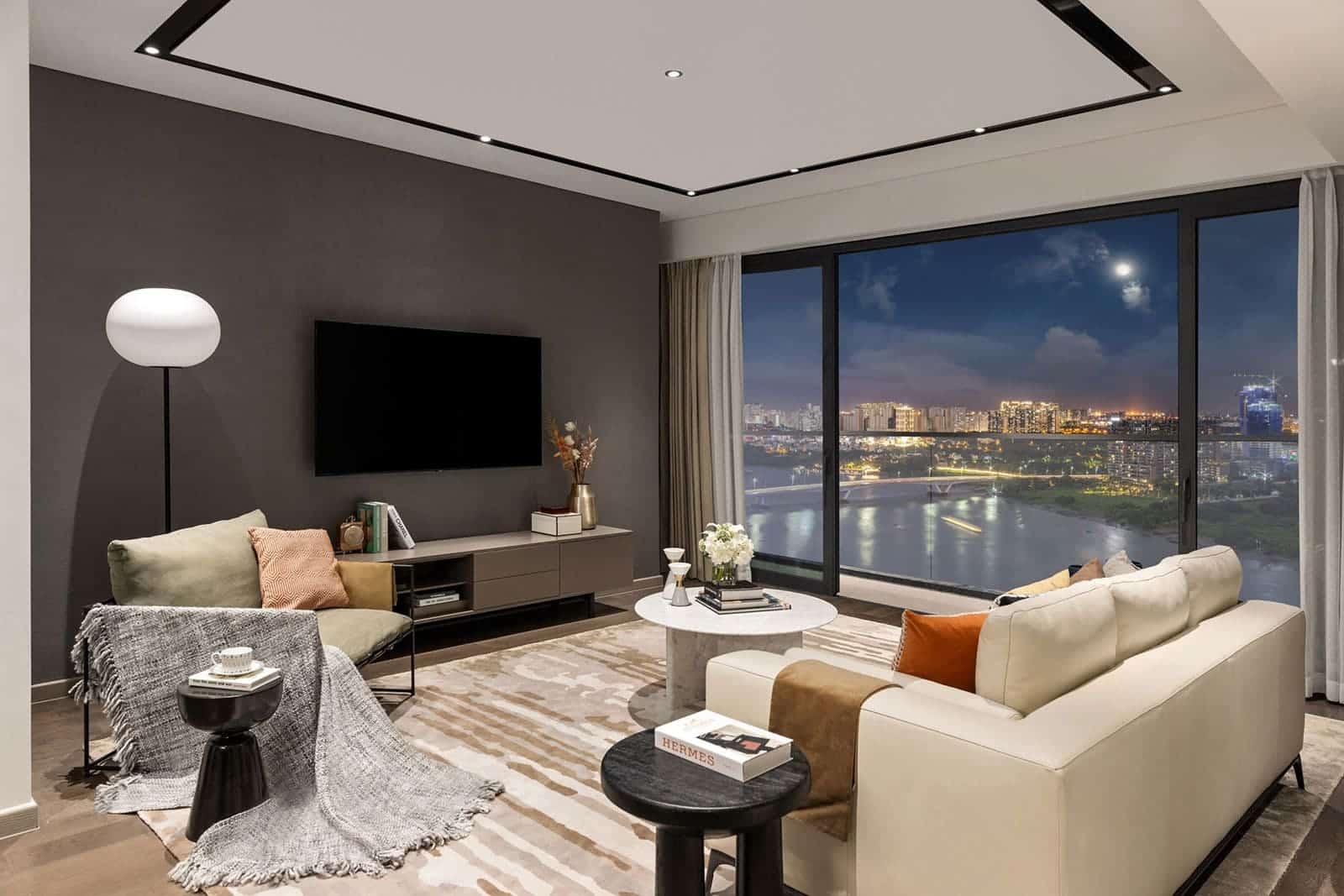 Bên trong căn hộ hàng hiệu Marriott dự án Grand Marina Saigon.
