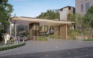 Cổng vào dự án The Fullton CapitaLand tại Vinhomes Ocean Park 3, tỉnh Hưng Yên.